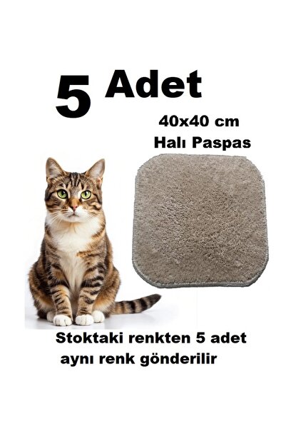 Kedi Halısı 5 adet 40x40 Cm Yumoş ( Kedi Evi - Kulübeleri Boyutlarına Göre Ölçü)