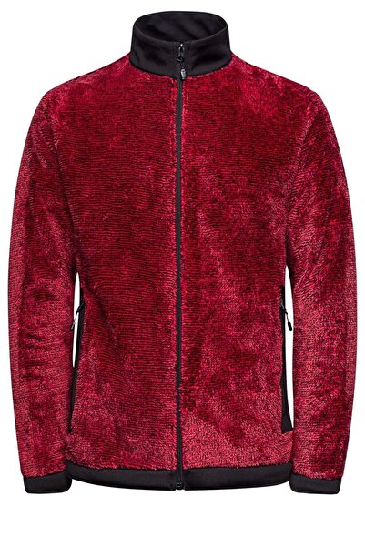 2AS San Diago Men's Full Zip Striped Fleece Red