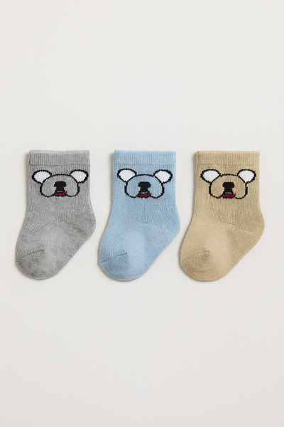 ESİLA KİDS Baby Socks 3-Piece Cute Patterned