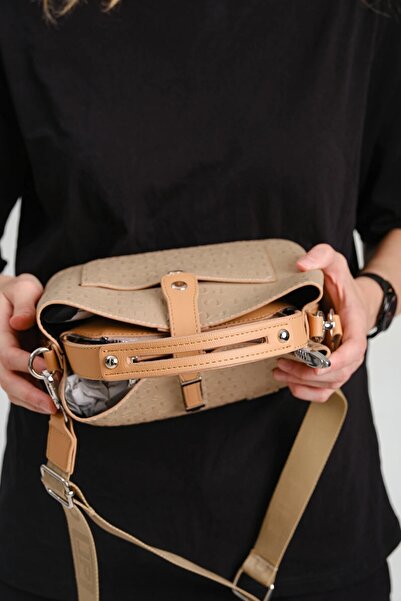 Just Polo JP Medium Size Classic Sports Model 2 Strap Cream Tan Women's Shoulder Bag