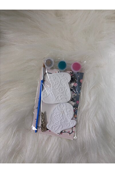 obelleatelier Yılbaşı Ağaç Süsü 2li Boyama Seti – Kendin Yap Taş boyama DIY +...