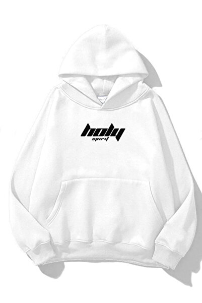 LG LAGULER Світшот Holy Spirit з принтом, унісекс, оверсайз, 3 шнурки, капюшон