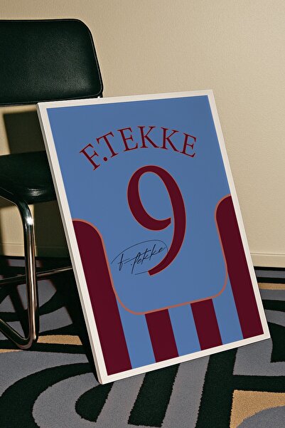 Base Concept F.Tekke Numărul 9, Albastru Bordeaux, Poster cu semnătură pe tri...