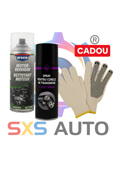 sXs Engine Maintenance Pack: Engine Cleaner Spray + Belt Spray + JBM Work Gloves (Gift)