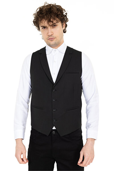 DAŞ ÜNİFORMA Klasik Garson Yelek Yakalı Çizgi Detaylı İş Üniforması