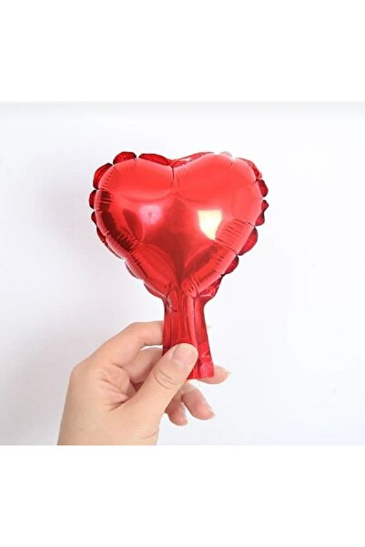 Öztürkpartievi Red Love Lettering & Heart Foil Balloon Set – Romantic Party Decor Set 9 Pieces