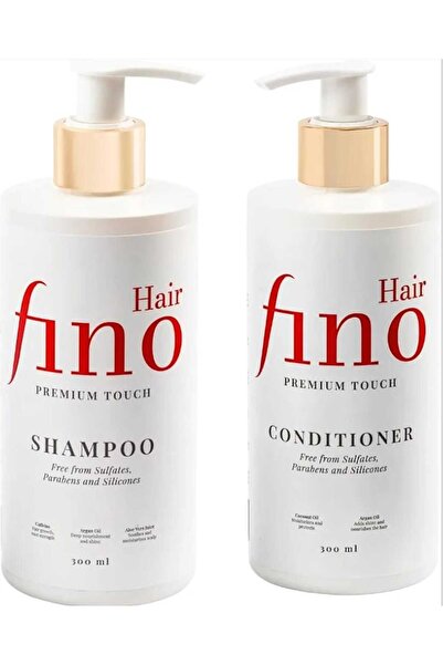 fino Hair Premium Set - Natural Shampoo & Conditioner, Moisturising, Repairing, Silicone-Free & Para
