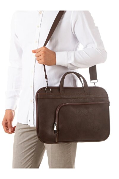 Newish Polo Ανδρική τσάντα από συνθετικό δέρμα για χαρτοφύλακα και φορητό υπολογιστή-13 ιντσών