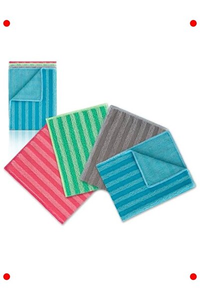 hepsiibirarada قماش تنظيف المطبخ والحمام من كروفايبر (عبوة من 4 قطع)