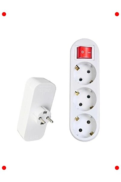 markentegra 3-Outlet Grounded Wireless Group Socket with Switch