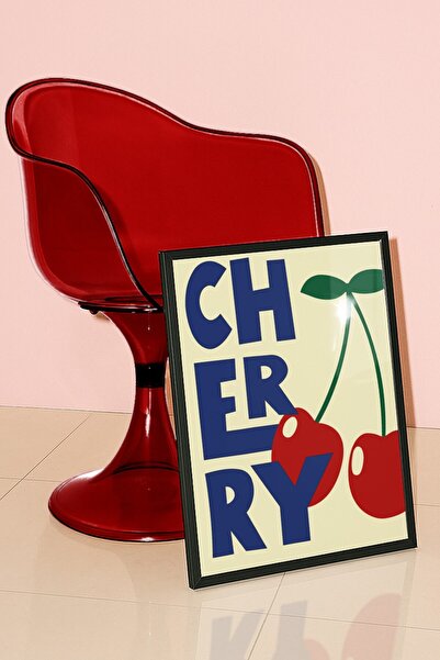 Base Concept Επιτραπέζια αφίσα με μοντέρνο σχέδιο Cherry (με πλαίσιο)