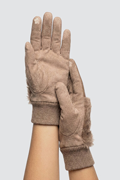 robanu Mink Touch Fur Women's Gloves