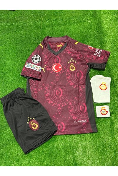 Alaturka Mix Galatâsarây. 2026 Alternatif Bordo Yeni Sezon Çocuk Forması 4'lü...