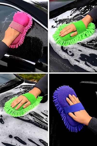 Nobera Premium Mikrofiber Araba Yıkama Süngeri – Çift Yüzlü Makarna Mop Bez 1...