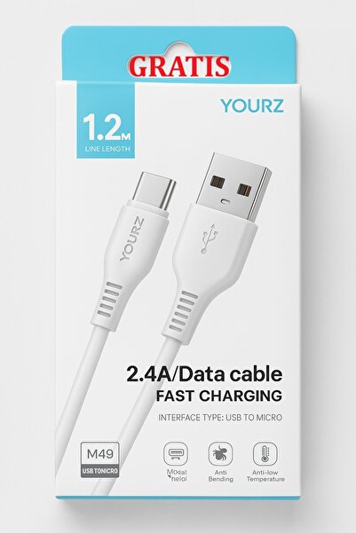 YOURZ Dual PD 35W Z27 charger, USB-A and USB-C, white