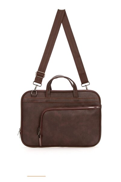 Newish Polo Ανδρική τσάντα από συνθετικό δέρμα για χαρτοφύλακα και φορητό υπολογιστή-13 ιντσών