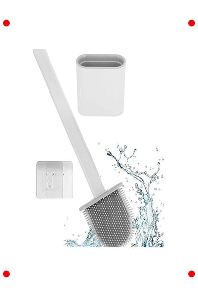 markentegra Silicone Wall Mounted Toilet Brush - White