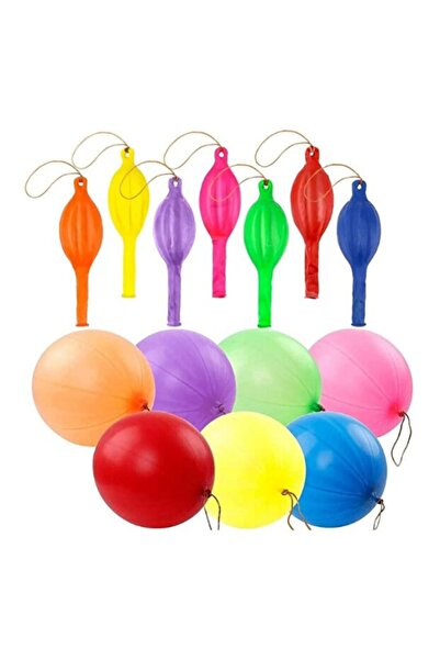 Srctech Helyuma Compatible Bouncy Elastic Balloon Mixed Color String Balloon 12 Inch 5 Pieces