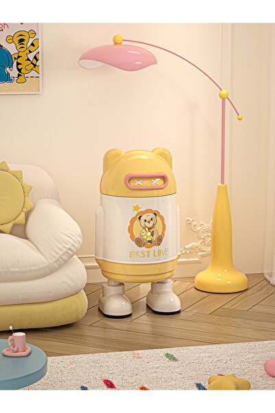 HZL-ERS Ayaklı Çocuk Çöp Kovası – Sevimli Ayıcık Tasarımlı – Açılıp kapanabilen kapaklı 27.5*25*52 *BOYUNDA*