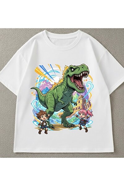 Tiny and Co تي شيرت للأطفال مصنوع من القطن بنسبة 100% T-REX مطبوع