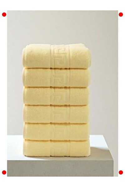 markentegra 6-Piece Yellow Cotton Hand Hsu Set, 50X90 cm