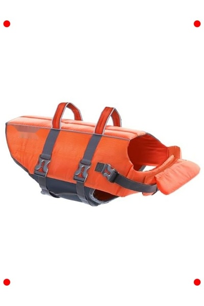markentegra سترة نجاة للكلاب من نوع ريبستوب - قابلة للتعديل، مقاس L، برتقالي