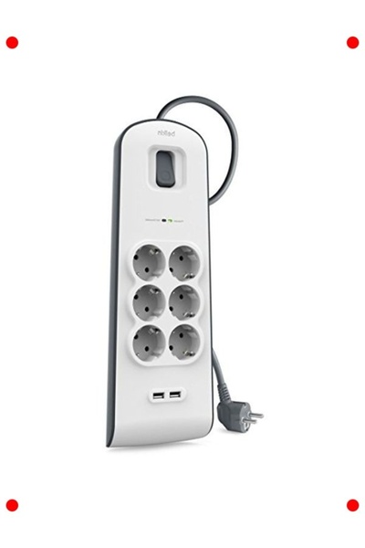 markentegra 6-Port Multi-Outlet Power Strip with Protection