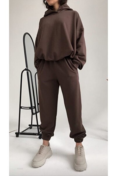 sole stories Women's Premium Three Thread K Hooded Tracksuit Set