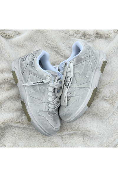 OFF WHITE Off-White Out Of Office Low White Distressed Gray White Gray