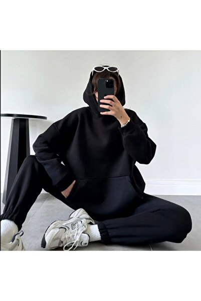 sole stories Women's Premium Three Thread K Hooded Tracksuit Set