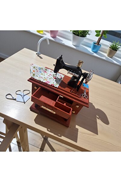 GÜÇLÜ Antika Dikiş Makinesi Görünümlü Müzik Kutusu