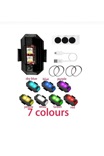 mesmerizingshopp RGB Çok Renkli Kumandalı Çakar Lamba – Araç/Drone/Bisiklet İçin 4’lü Suya Dayanıklı Set