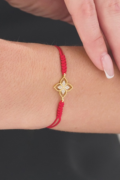 Fionte Accessories Zarif Prenses Çiçeği Tasarım, Zirkon Taşlı, 925 Ayar Gümüş...