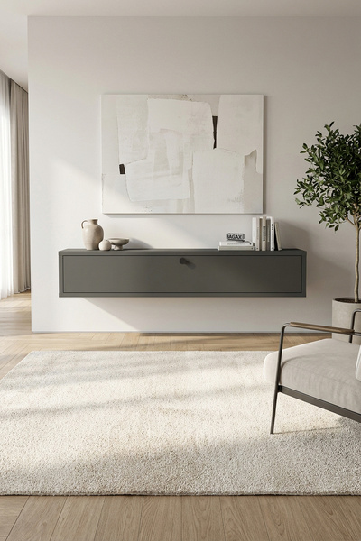 BAGAX Tek Kapaklı Modern Dresuar Antre Hol Dekoratif Dresuar Mobilya 100 CM