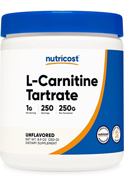 Nutricost L-Carnitine Karnitin Tartrate Recovery 250 Gram - 1 Gram per Servin...