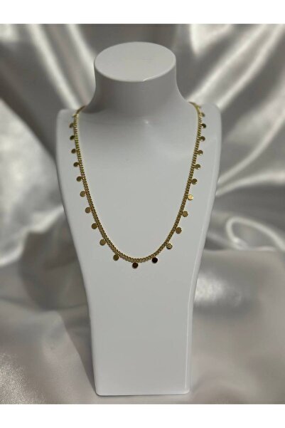 lysiaaccessory قلادة سلسلة مسطحة متدلية من سلسلة خاصة