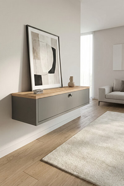 BAGAX Tek Kapaklı Modern Dresuar Antre Hol Dekoratif Dresuar Mobilya 80 CM