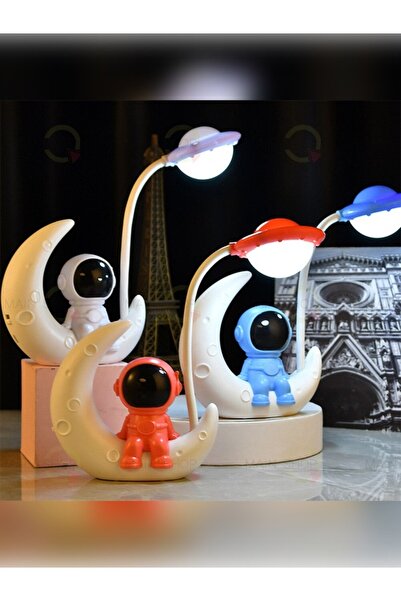 MAİN SHOP Ay Üstünde Astronot Led Işık Usb Şarjlı Gece Lambası M-3137