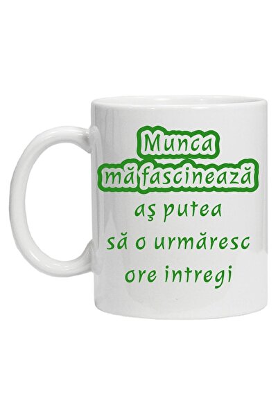 CRD PRINT Personalized mug 'Work fascinates me ....', CRD PRINT, 330 ml, white