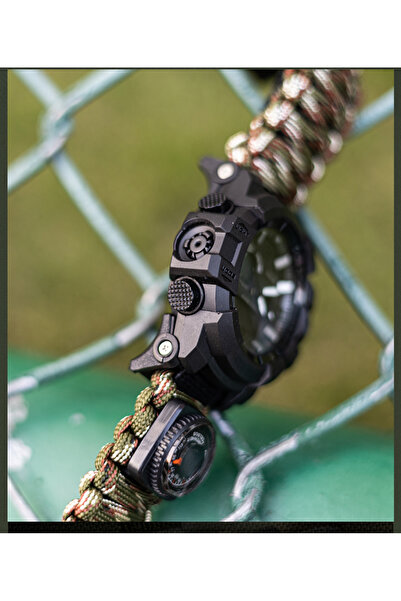 shiyunmei Lifeline dual display electronic watch, field emergency flint whistle compass, men's sports watch