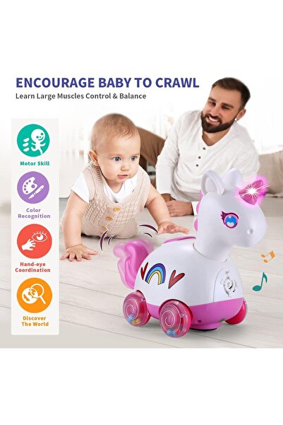 Hibobi Premium Crawling Baby Toy with Music & Lights