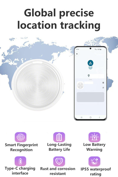 NO BRAND GPS tracker, supports iOS and Android, accurate positioning, smart alert