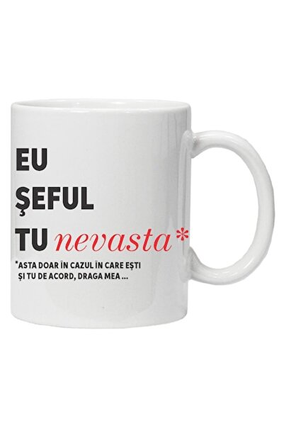 CRD PRINT Personalized mug 'I'M THE BOSS, YOU'RE THE WIFE...', CRD PRINT, 330 ml, white