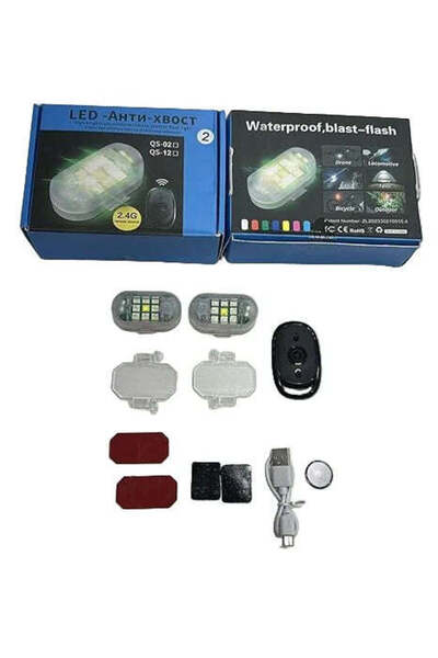 lumixauto Mini LED Strobe Light – 7 Colors, IP68, USB Rechargeable, with Remote