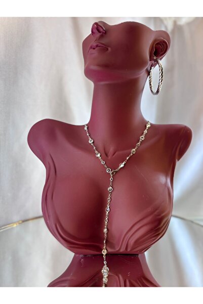 Poyi Aksesuar BONCUKLU Y ÇELİK KOLYE