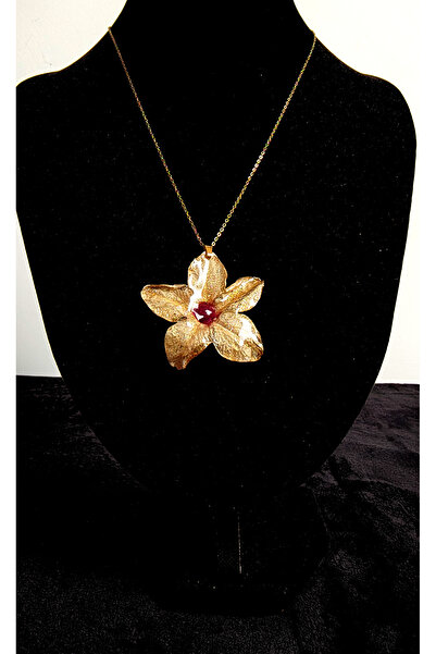 Selin Mode Pandantiv Floare naturală Regina Nopții cu accente aurii