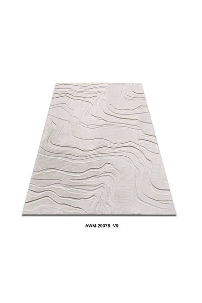 Art weaver Wave Pattern Rectangular Faux Fur Area Rug 80 x 140cm