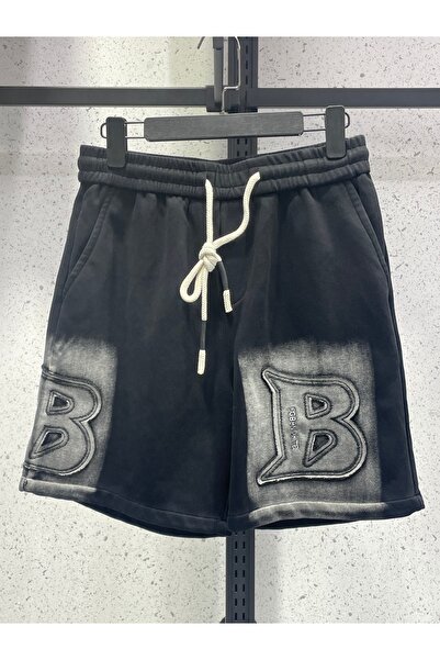 VAIA Luxury washed men's cotton shorts, oversized.