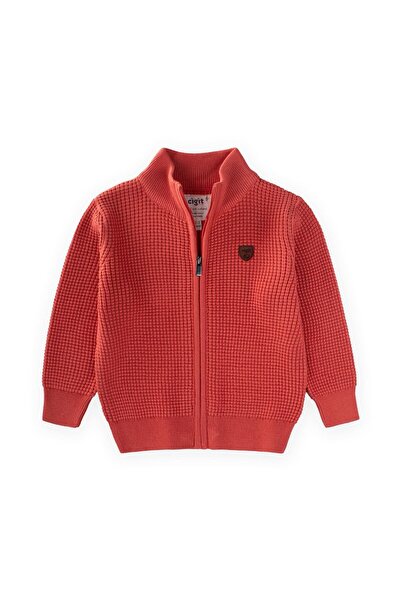 Cigit سترة تريكو بسحاب من سيلانيك للأعمار من 2 إلى 11 سنة، لون السلمون