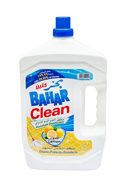 Bahar Clean Lemon Disinfectant, Multipurpose Cleaner for Floors, Kitchen & Bathroom, 3 L